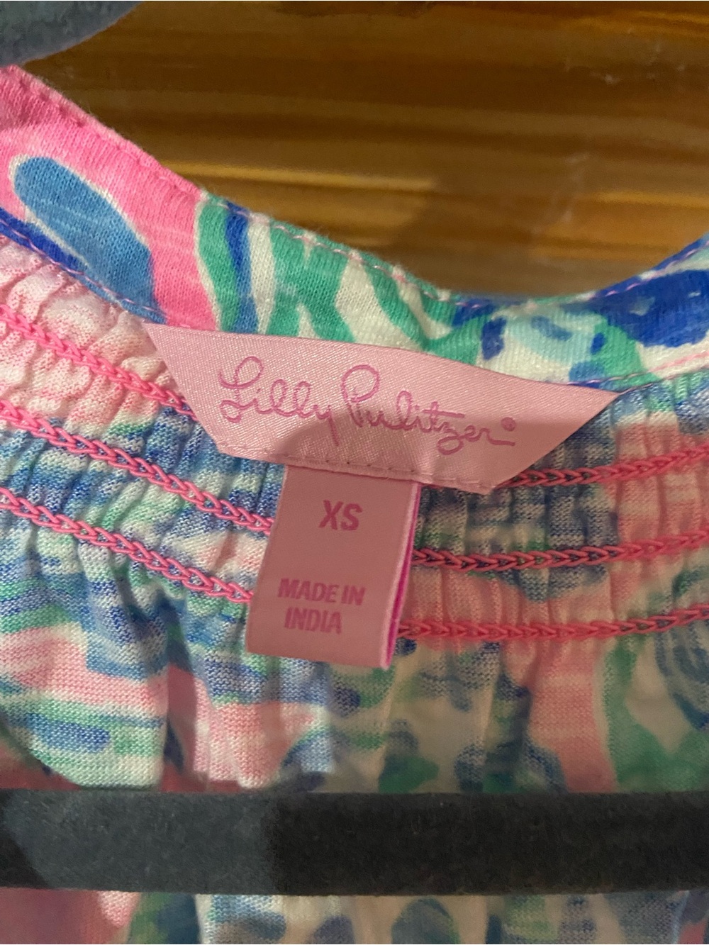 Pink Shell-Print V-Neck Dress - Picture 3 of 3